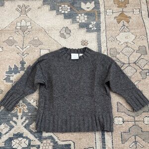 Zara Charcoal Cashmere Crew Neck Sweater size 9-12 months
